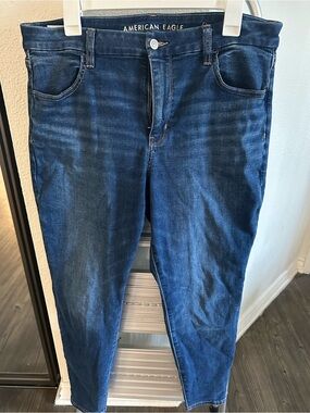 American Eagle Curvy High-Rise Jegging in Dark Blue